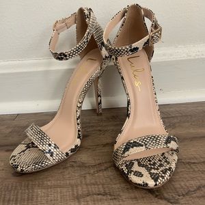 Lulu snake skin heels